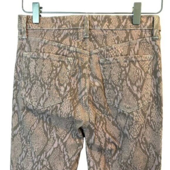 J Brand | Women's Pink & Gray Animal Print Skinny Jeans Size 26 - Picture 7 of 11